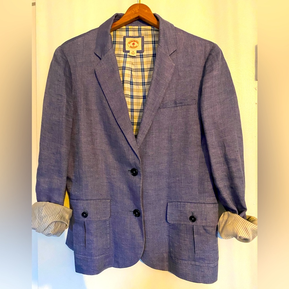 Linen, lined women’s blazer